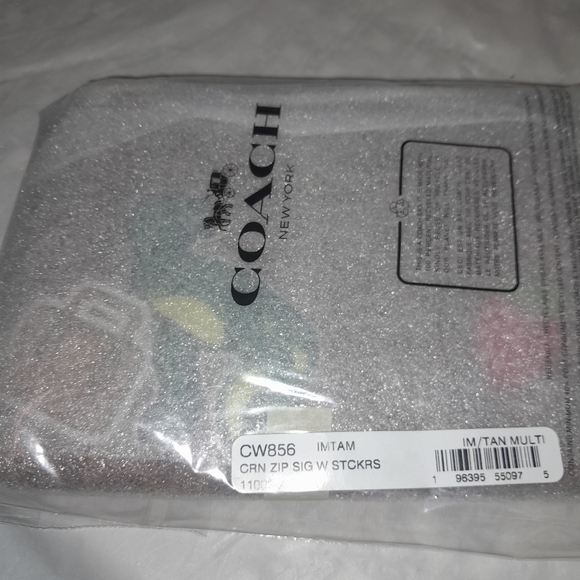 New Coach Wristlet With Sticker Print In Multi Color NWT - Picture 7 of 10